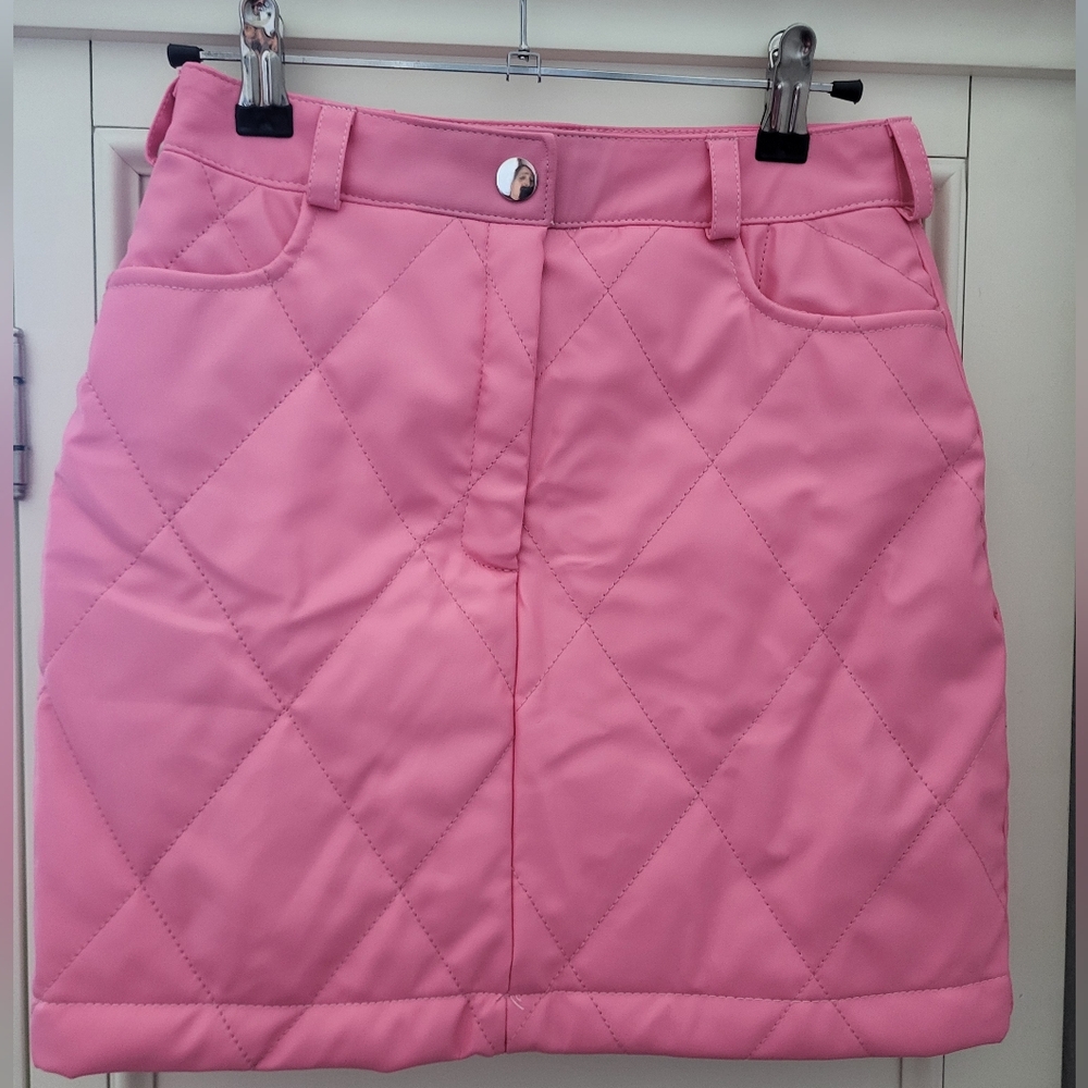 Finesse Pink Quilted Micro Mini Skirt - XS - Picture 5 of 6